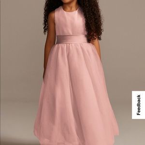 Satin Flower Girl Dress with Tulle Skirt - NWT